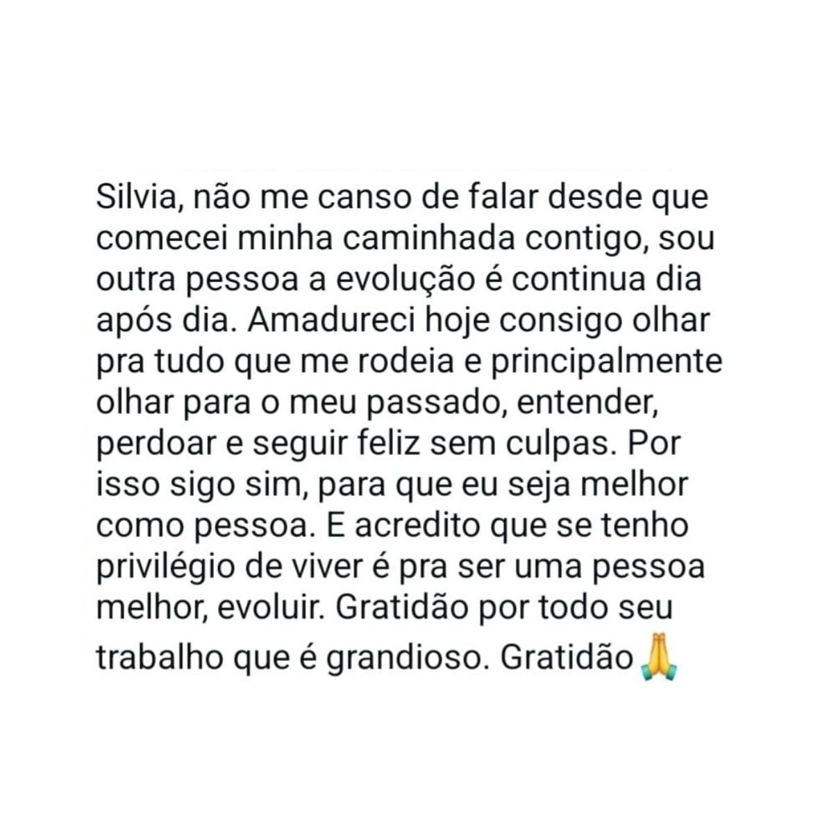 Depoimento de aluna