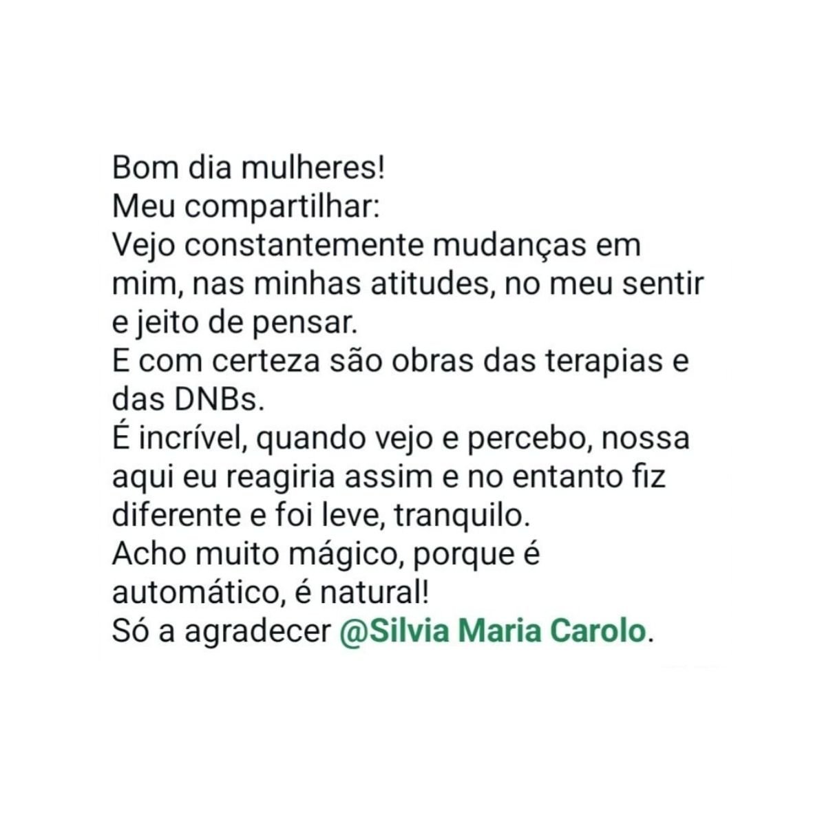 Depoimento de aluna